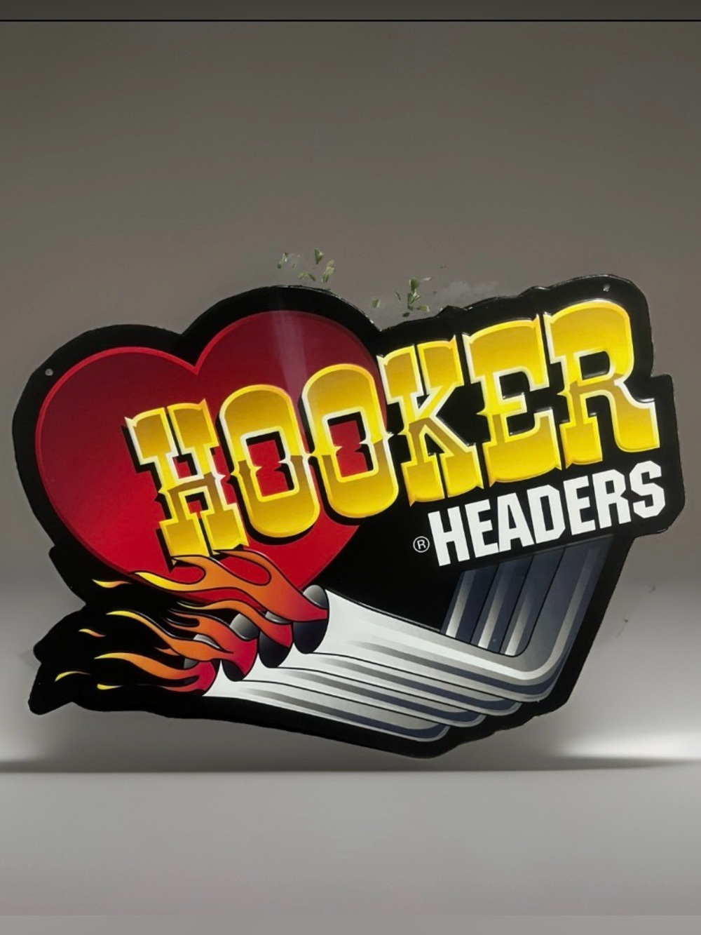 “Hooker Headers” Embossed Wall Sign - Retro/Vintage/Man Cave/Game Room/Garage